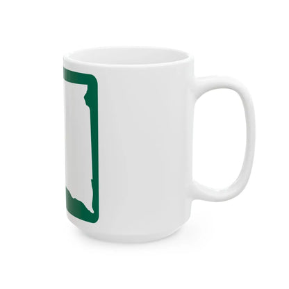 SD Blank-2d (South Dakota) (Road Sign) White Coffee Mug - Go Mug Yourself