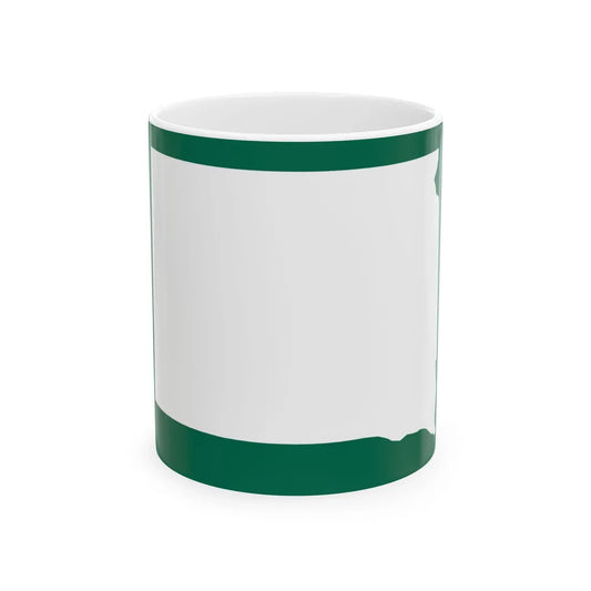 SD Blank-3d (South Dakota) (Road Sign) White Coffee Mug 11oz - Go Mug Yourself
