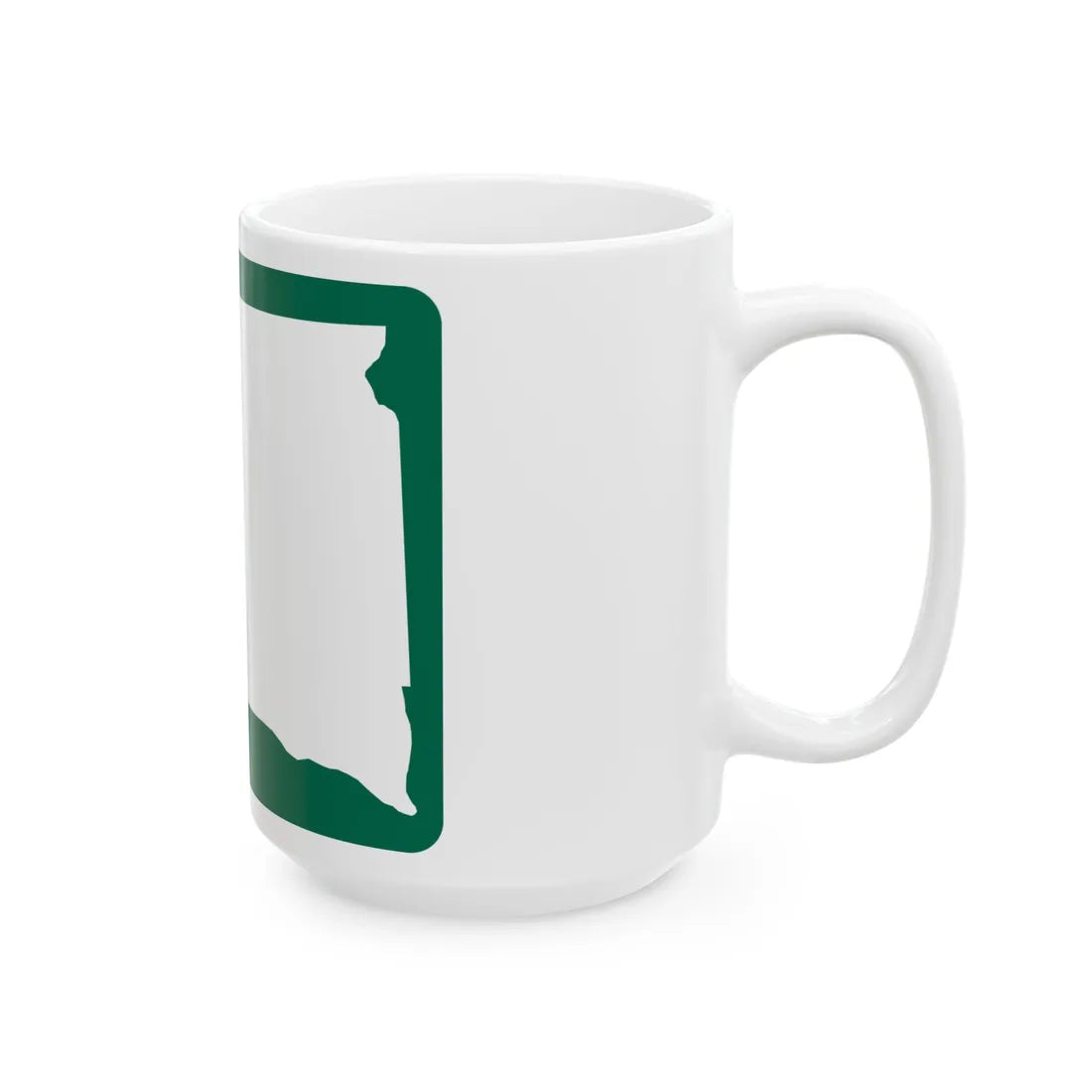 SD Blank-3d (South Dakota) (Road Sign) White Coffee Mug - Go Mug Yourself