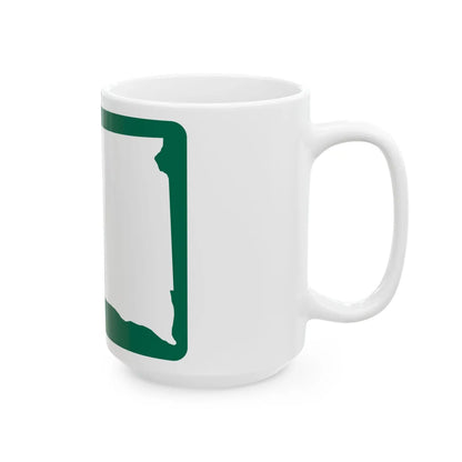 SD Blank-3d (South Dakota) (Road Sign) White Coffee Mug - Go Mug Yourself