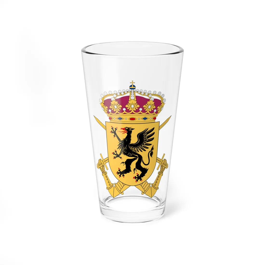 Södermanlands regemente vapen (Sweden) (Coat of Arms) Pint Glass 16oz 16oz - Go Mug Yourself
