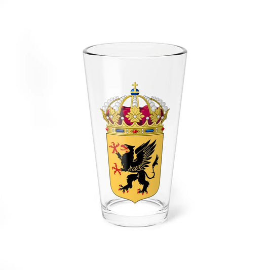 Södermanlands vapen crown (Sweden) (Coat of Arms) Pint Glass 16oz 16oz - Go Mug Yourself