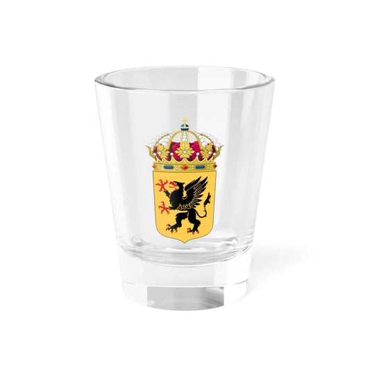 Södermanlands vapen crown (Sweden) (Coat of Arms) Shot Glass 1.5oz 1.5oz - Go Mug Yourself