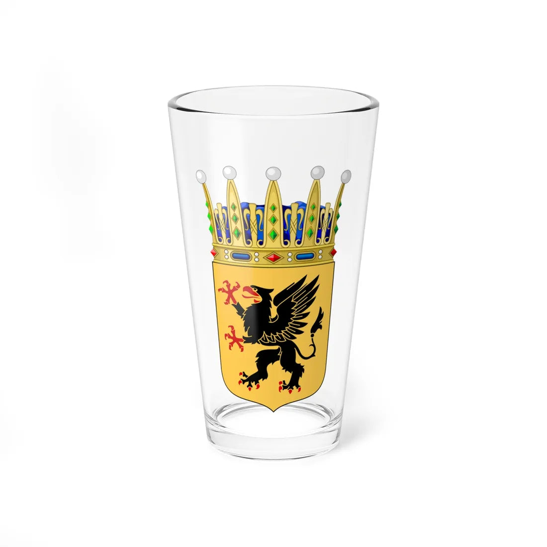 Södermanlands vapen  (Sweden) (Coat of Arms) Pint Glass 16oz 16oz - Go Mug Yourself