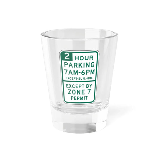 SDOT R7-108P (Washington) (Road Sign) Shot Glass 1.5oz 1.5oz - Go Mug Yourself