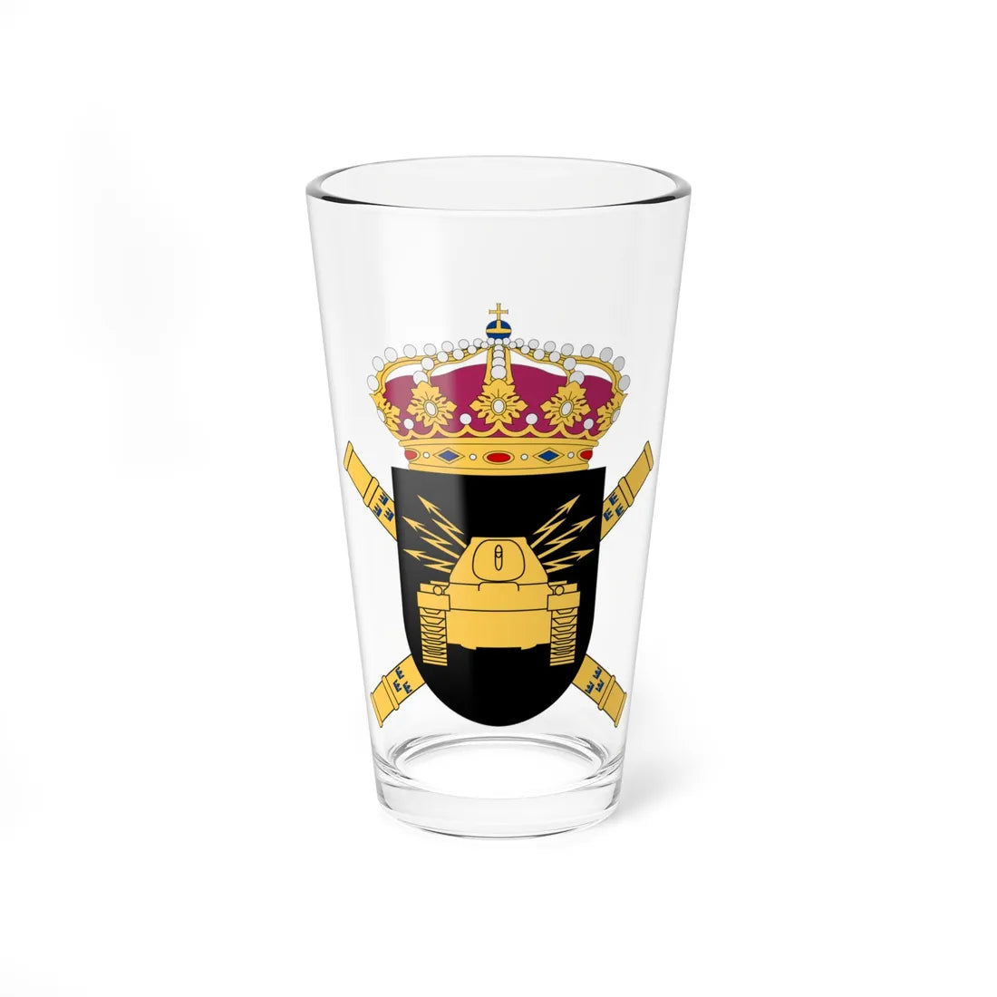Södra arméfördelningen vapen (Sweden) (Coat of Arms) Pint Glass 16oz 16oz - Go Mug Yourself