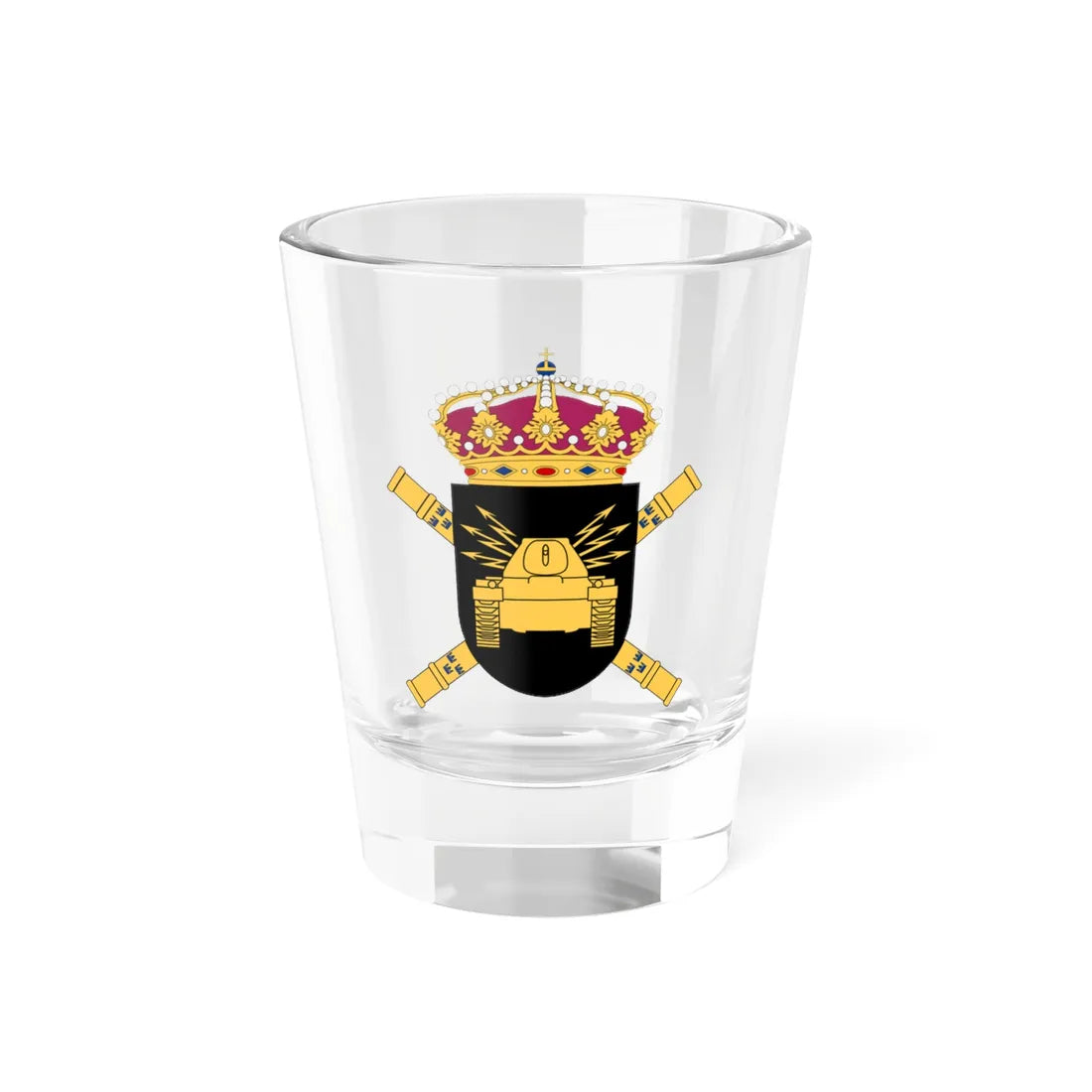 Södra arméfördelningen vapen (Sweden) (Coat of Arms) Shot Glass 1.5oz 1.5oz - Go Mug Yourself