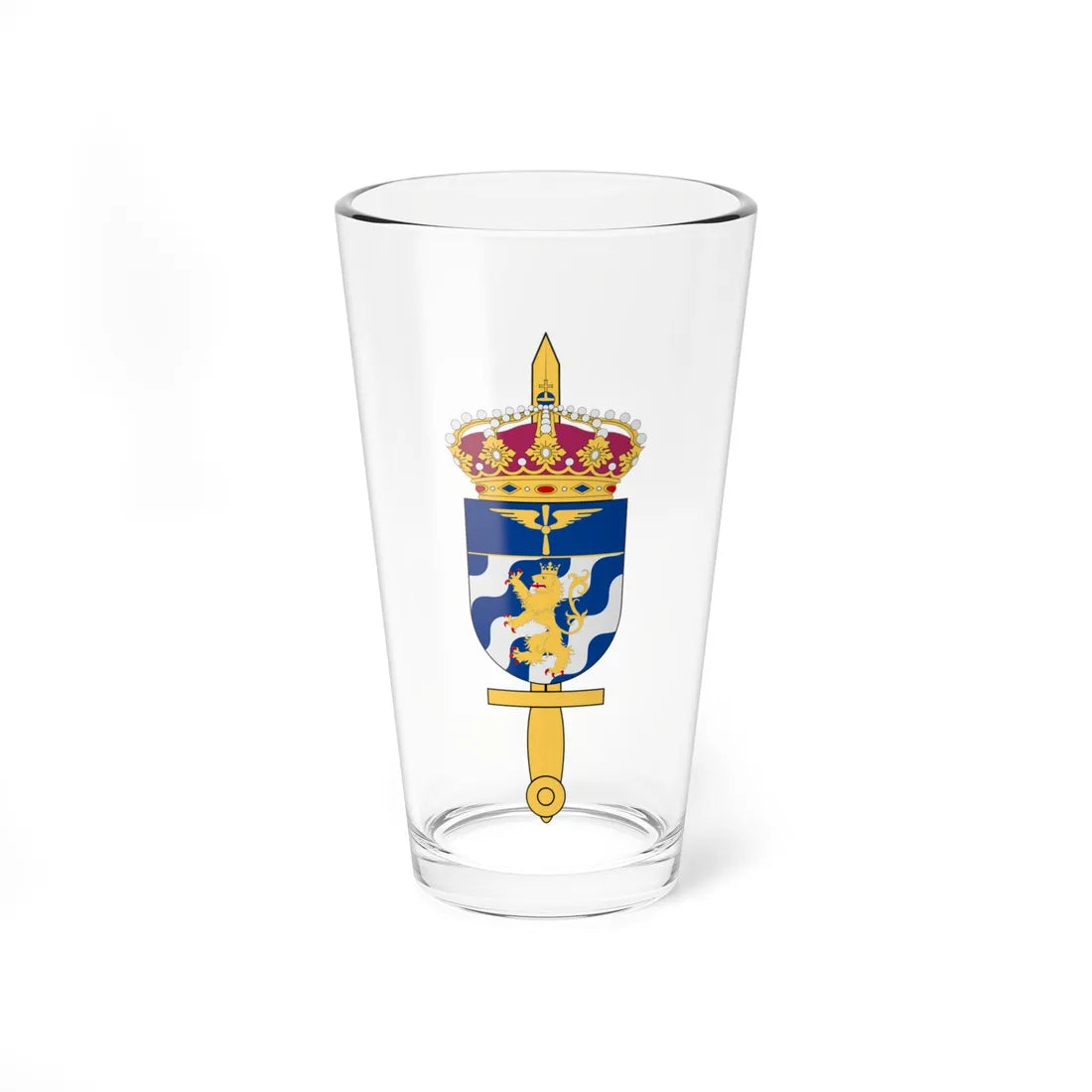 Södra flygkommandot vapen (Sweden) (Coat of Arms) Pint Glass 16oz 16oz - Go Mug Yourself