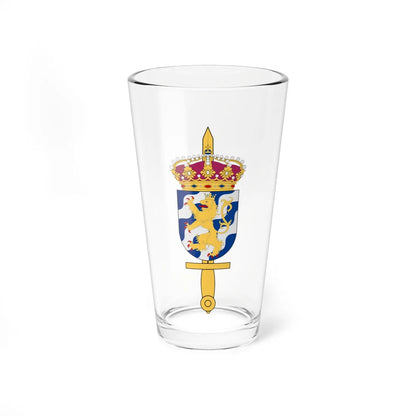 Södra militärdistriktsstaben vapen (Sweden) (Coat of Arms) Pint Glass 16oz 16oz - Go Mug Yourself