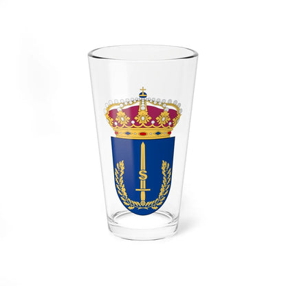 Södra militärområdesstab vapen (Sweden) (Coat of Arms) Pint Glass 16oz 16oz - Go Mug Yourself