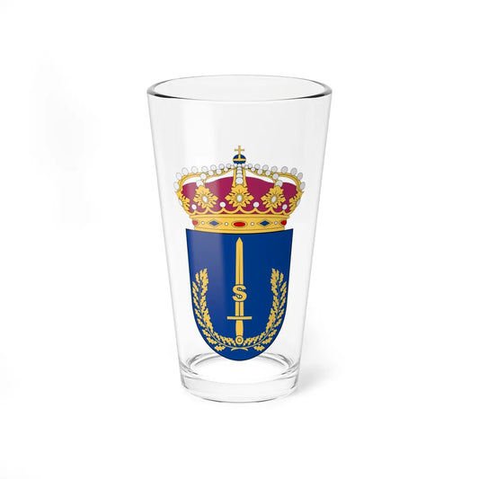Södra militärområdesstab vapen (Sweden) (Coat of Arms) Pint Glass 16oz 16oz - Go Mug Yourself