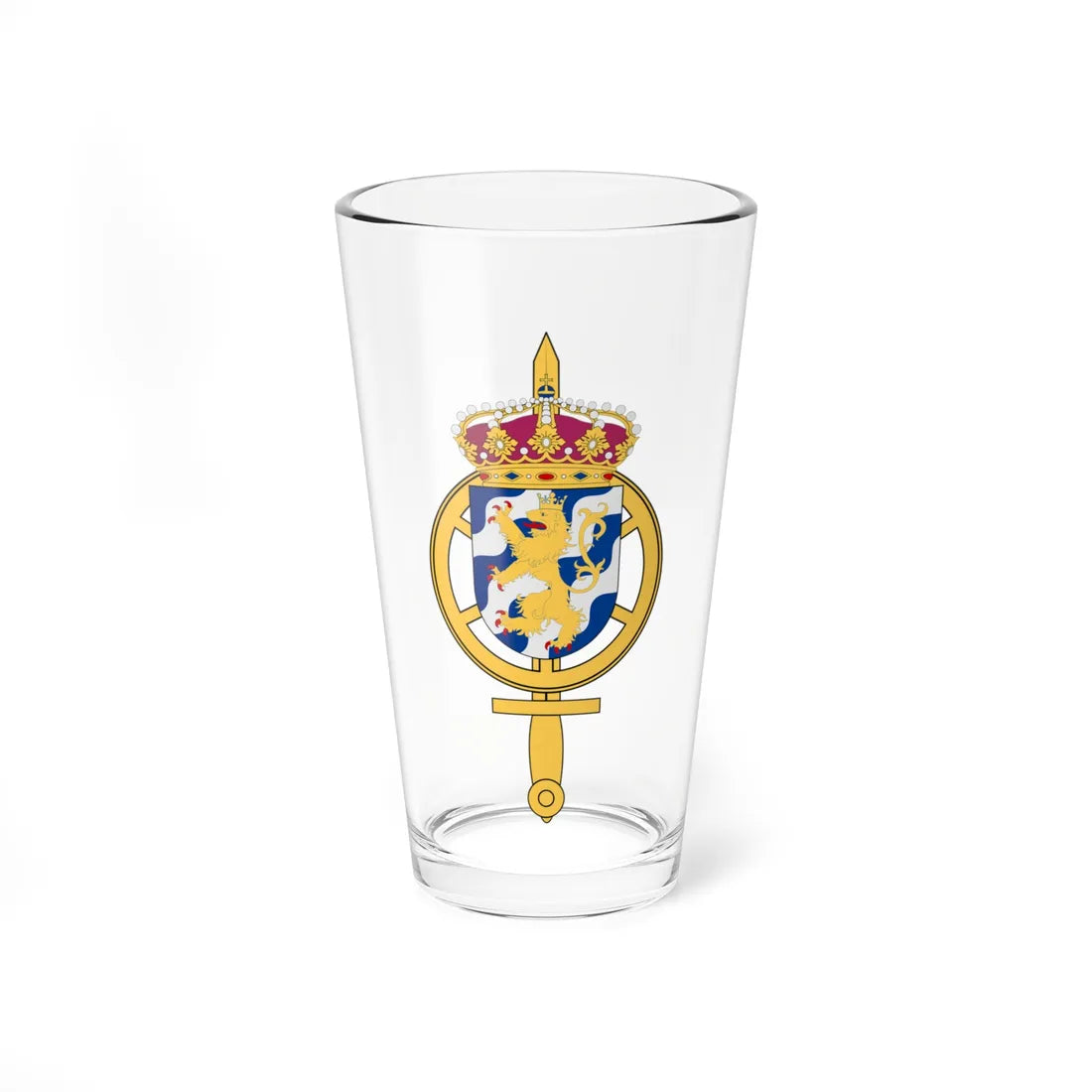 Södra underhållsregementet vapen (Sweden) (Coat of Arms) Pint Glass 16oz 16oz - Go Mug Yourself