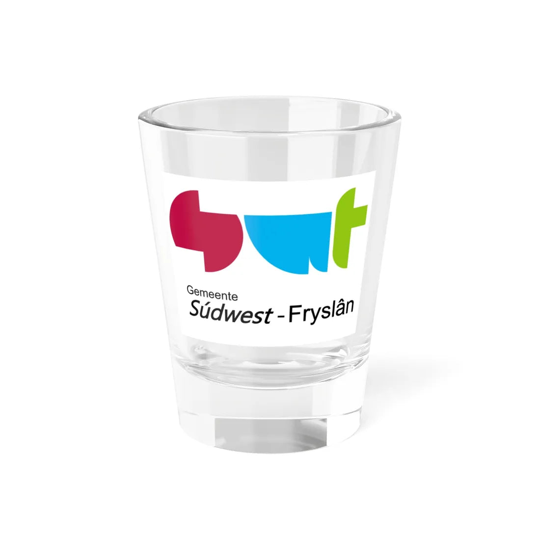 Súdwest-Fryslân Gemeentevlag (Netherlands) Shot Glass 1.5oz 1.5oz - Go Mug Yourself