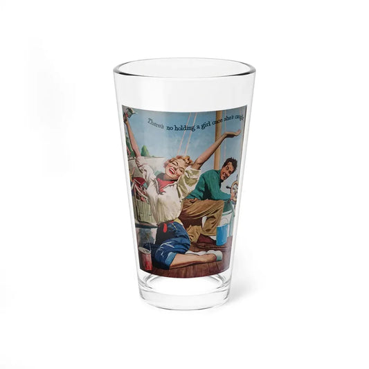 Sea Fever, Woman's Own magazine, May 1952 (Magazine Illustration) Pint Glass 16oz 16oz - Go Mug Yourself