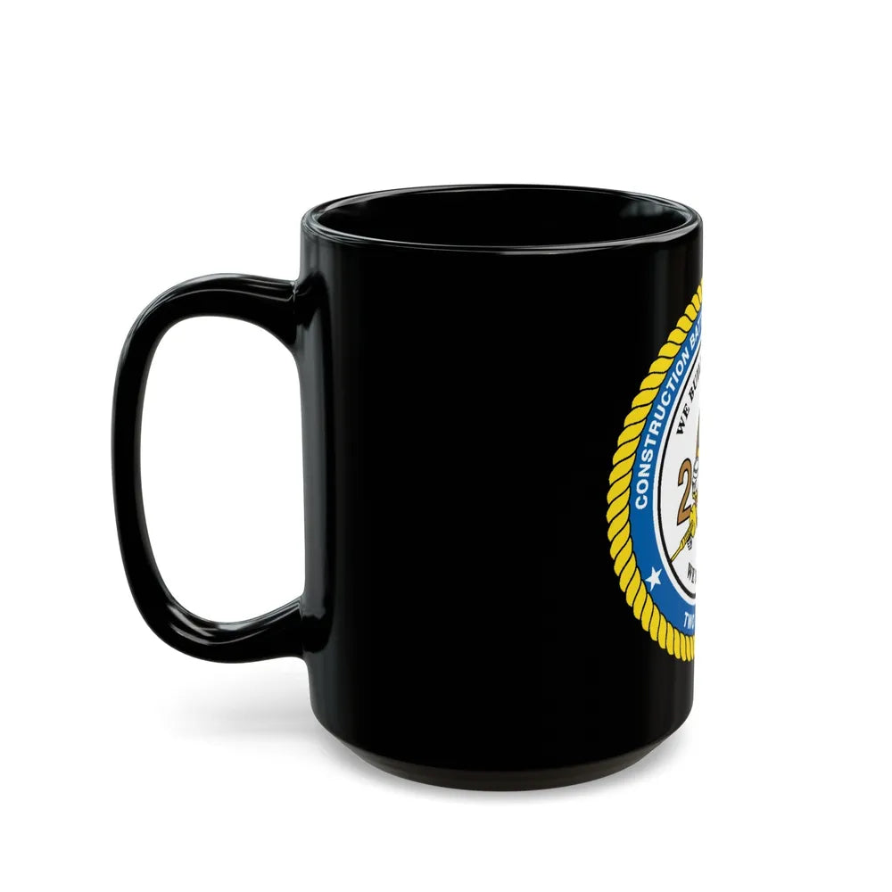 Seabee Unit 202 CBMU 202 (U.S. Navy) Black Coffee Mug-Go Mug Yourself