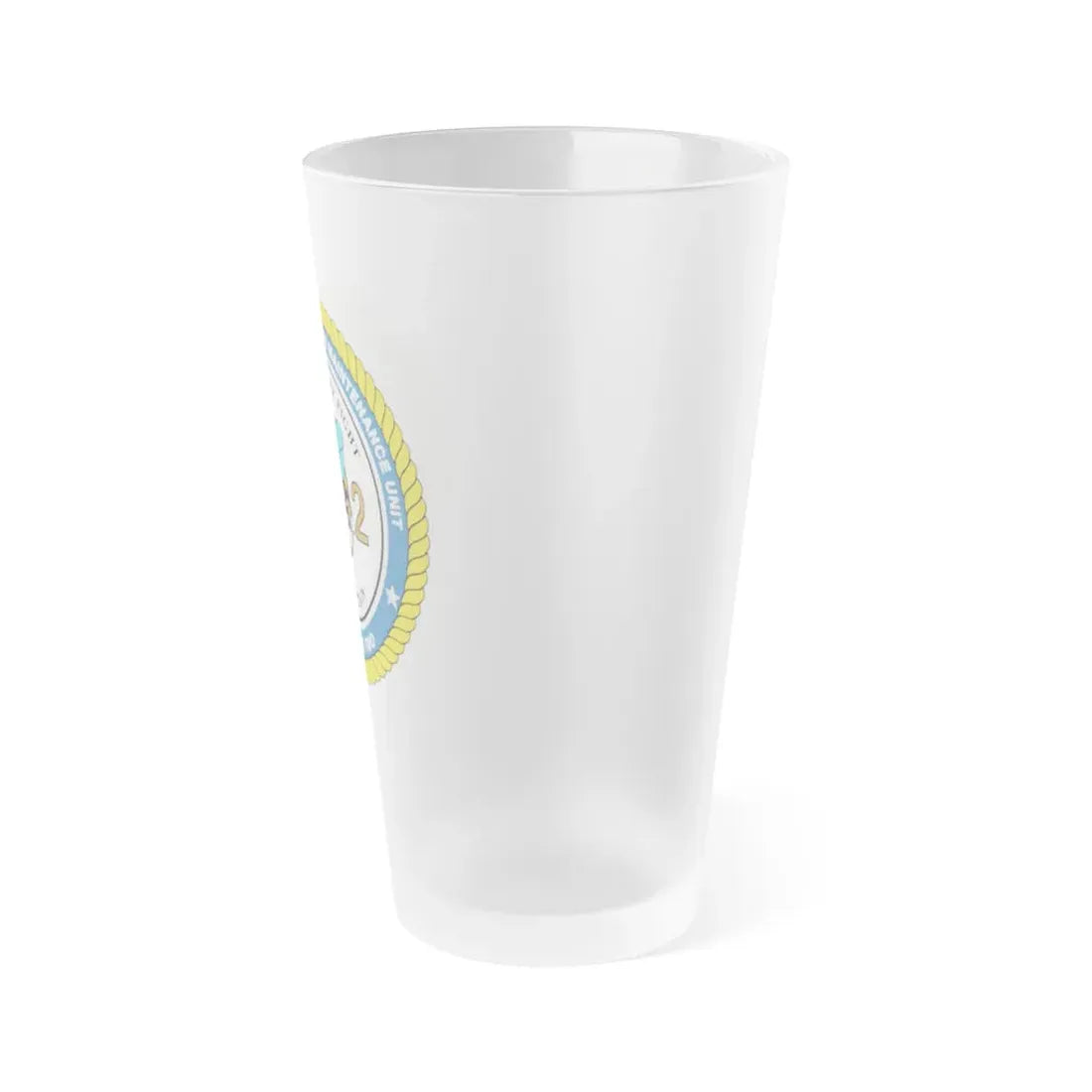 Seabee Unit 202 CBMU 202 (U.S. Navy) Frosted Pint Glass 16oz - Go Mug Yourself