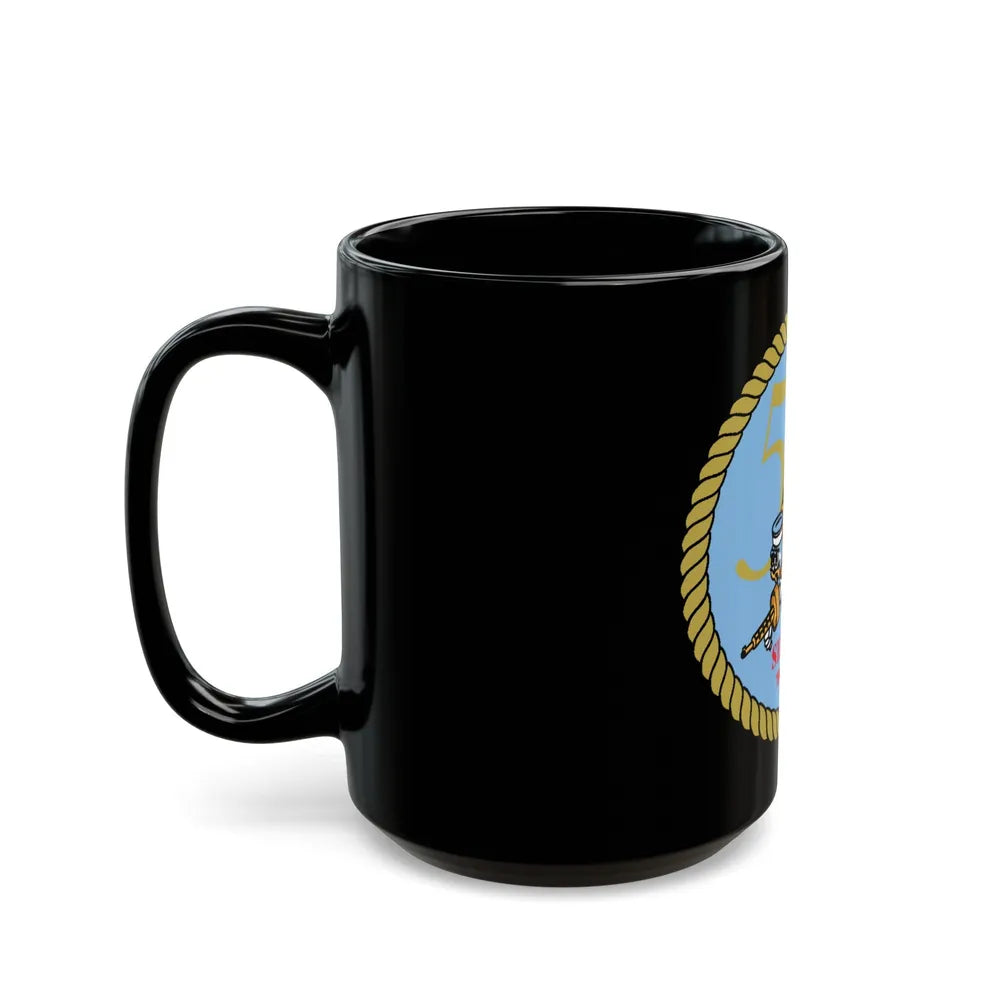 Seabees 50th (U.S. Navy) Black Coffee Mug-Go Mug Yourself