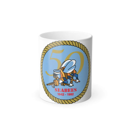 Seabees 50th (U.S. Navy) Color Changing Mug 11oz-11oz-Go Mug Yourself