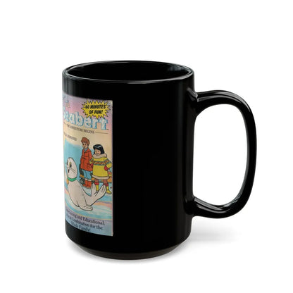 SEABERT THE ADVENTURE BEGINS (VHS COVER) - Black Coffee Mug-Go Mug Yourself