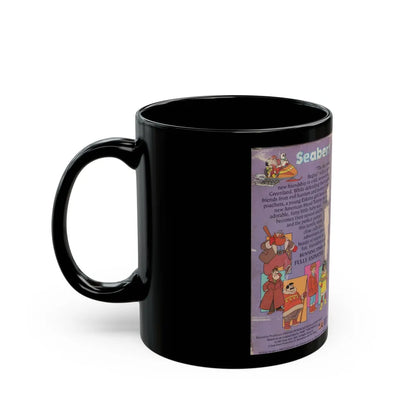 SEABERT THE ADVENTURE BEGINS (VHS COVER) - Black Coffee Mug-Go Mug Yourself