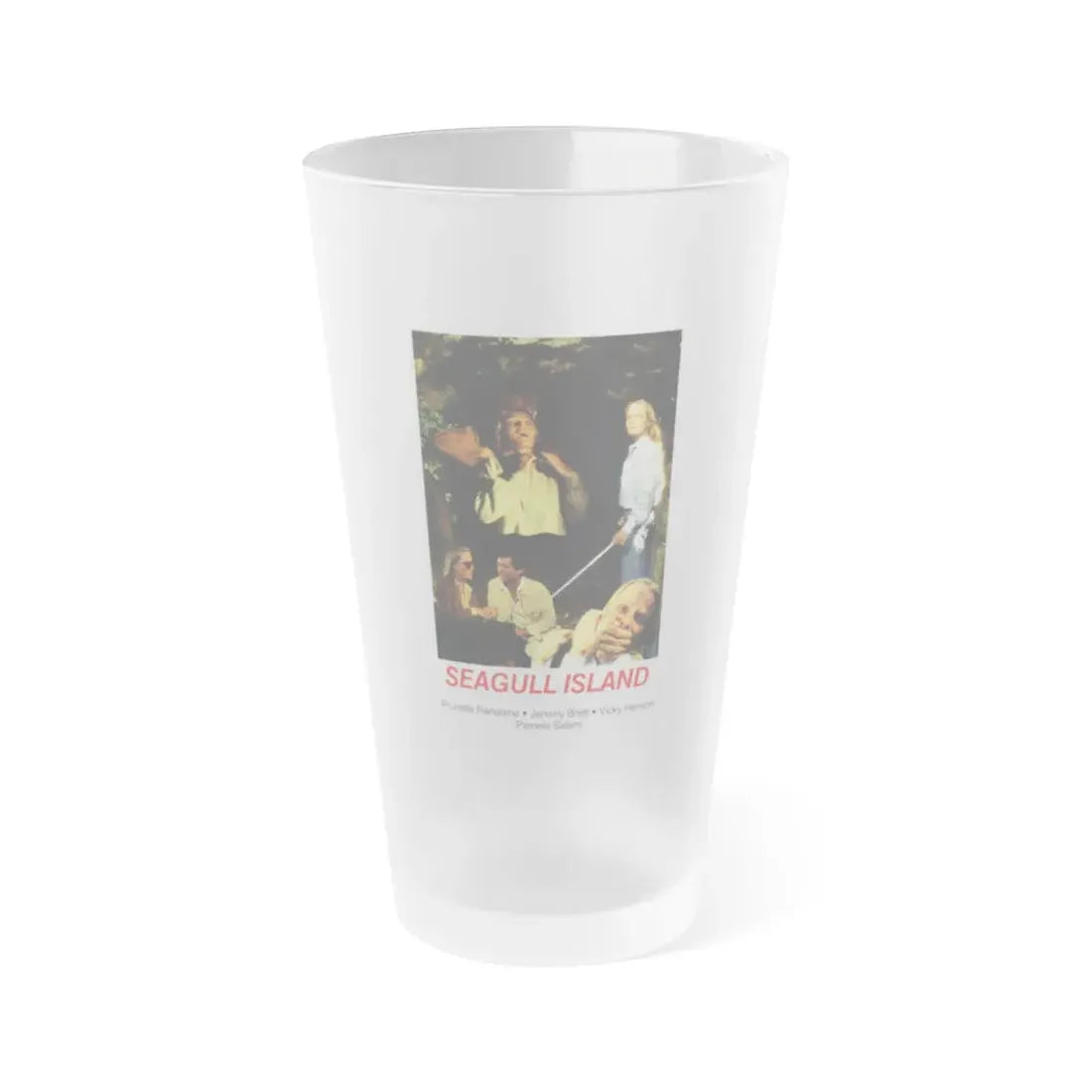 SEAGULL ISLAND 1982 Movie Poster - Frosted Pint Glass 16oz 16oz Frosted - Go Mug Yourself