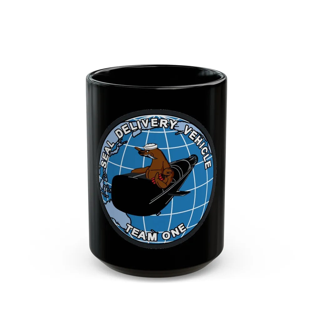 Seal Delivery Vehicle TEAM ONE (U.S. Navy) Black Coffee Mug-15oz-Go Mug Yourself