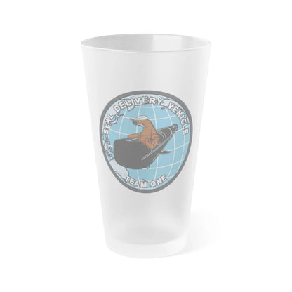 Seal Delivery Vehicle TEAM ONE (U.S. Navy) Frosted Pint Glass 16oz-Go Mug Yourself