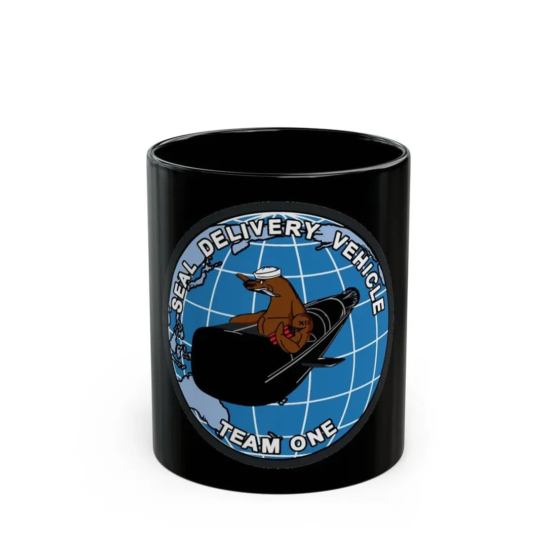 Seal Delivery Vehicle TEAM ONE (U.S. Navy) Black Coffee Mug 11oz - Go Mug Yourself