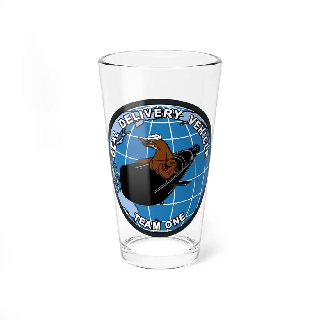 Seal Delivery Vehicle TEAM ONE (U.S. Navy) Pint Glass 16oz 16oz - Go Mug Yourself