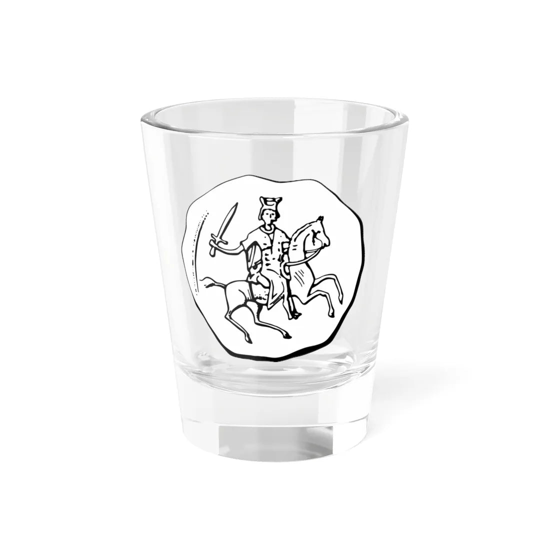 Seal of Alexander Nevsky 1236 Avers (Belarus) (Coat of Arms) Shot Glass 1.5oz 1.5oz - Go Mug Yourself