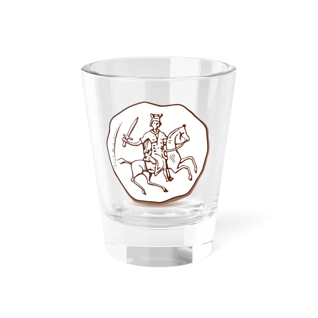 Seal of Alexander Nevsky 1236 Avers2 (Belarus) (Coat of Arms) Shot Glass 1.5oz 1.5oz - Go Mug Yourself