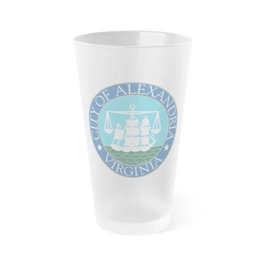 Seal of Alexandria Virginia - Frosted Pint Glass 16oz-16oz-Frosted-Go Mug Yourself