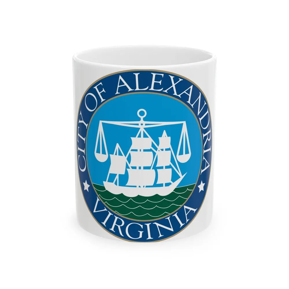 Seal of Alexandria Virginia - White Coffee Mug-11oz-Go Mug Yourself