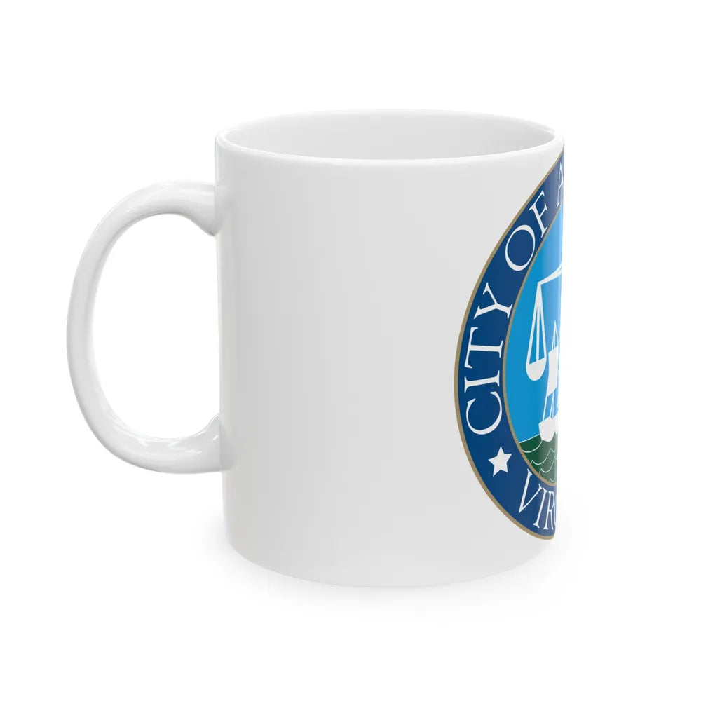 Seal of Alexandria Virginia - White Coffee Mug-Go Mug Yourself