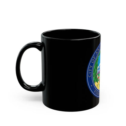 Seal of Anaheim California - Black Coffee Mug-Go Mug Yourself