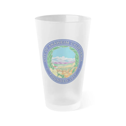 Seal of Anaheim California - Frosted Pint Glass 16oz 16oz Frosted - Go Mug Yourself