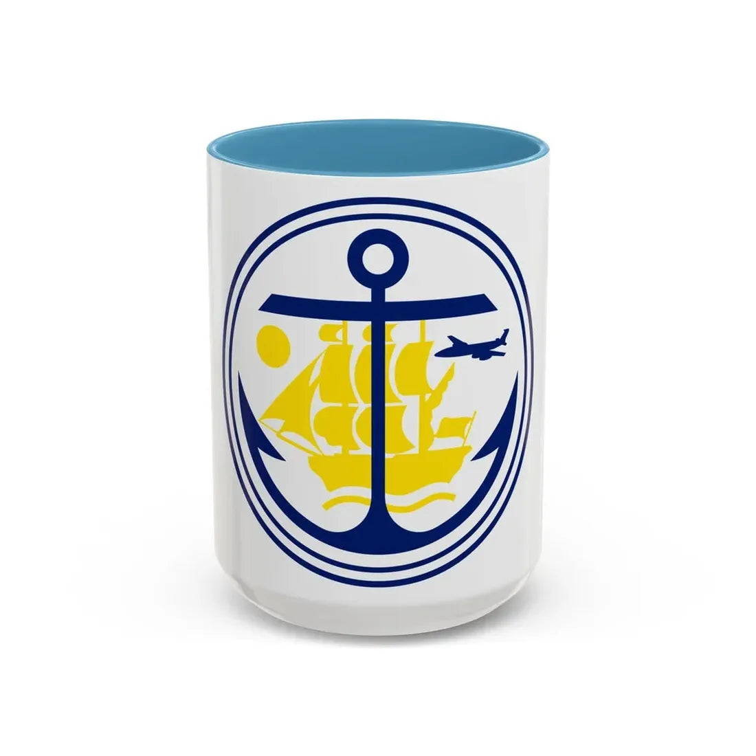 Seal of Anchorage Alaska - Accent Coffee Mug 15oz Light Blue - Go Mug Yourself