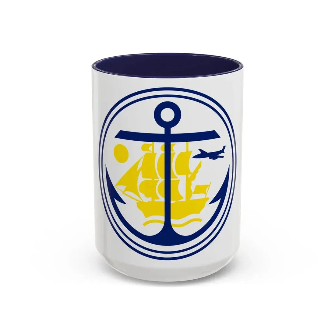 Seal of Anchorage Alaska - Accent Coffee Mug 15oz Navy - Go Mug Yourself
