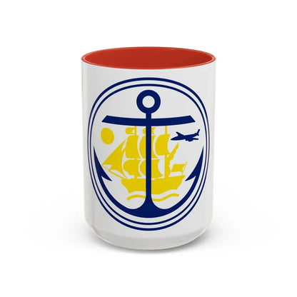Seal of Anchorage Alaska - Accent Coffee Mug 15oz Red - Go Mug Yourself