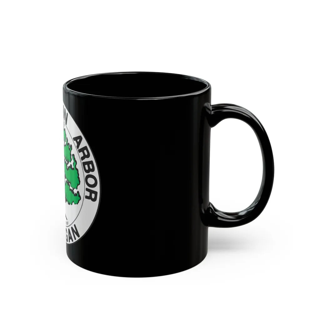 Seal of Ann Arbor Michigan - Black Coffee Mug-Go Mug Yourself