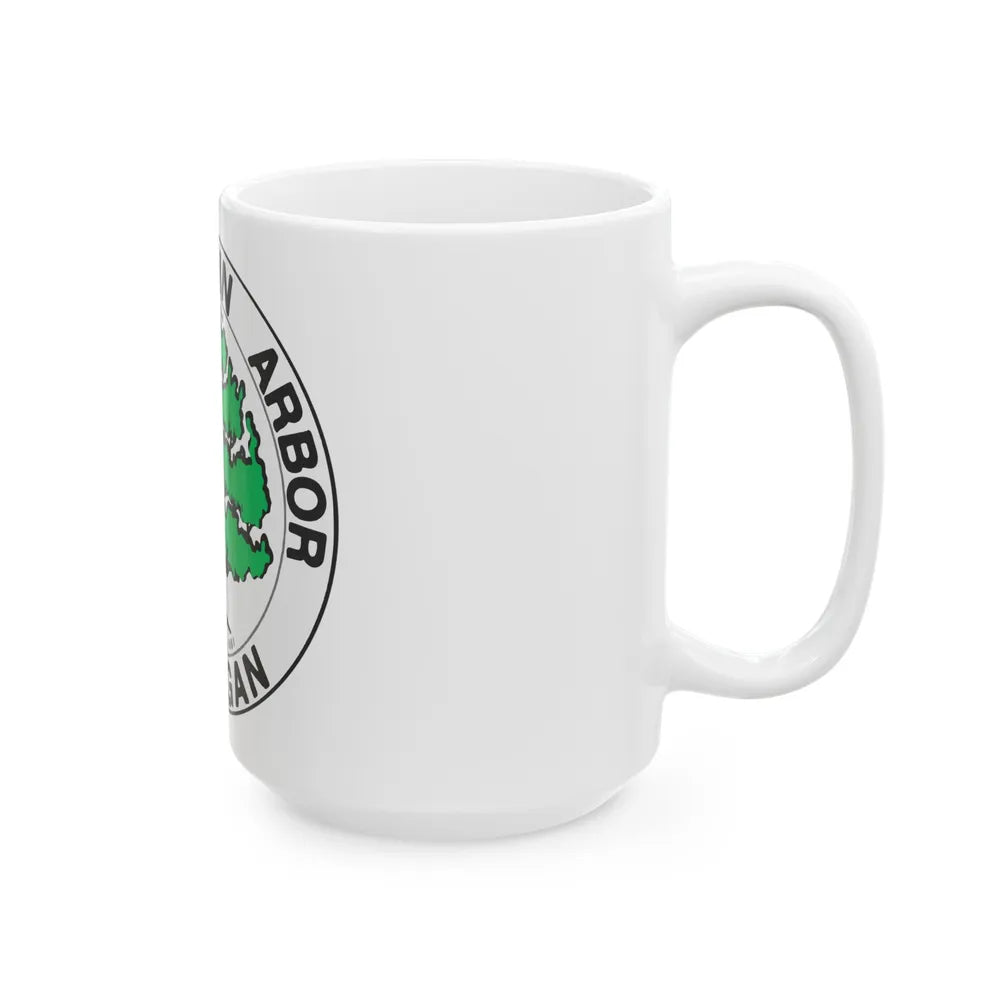 Seal of Ann Arbor Michigan - White Coffee Mug-Go Mug Yourself