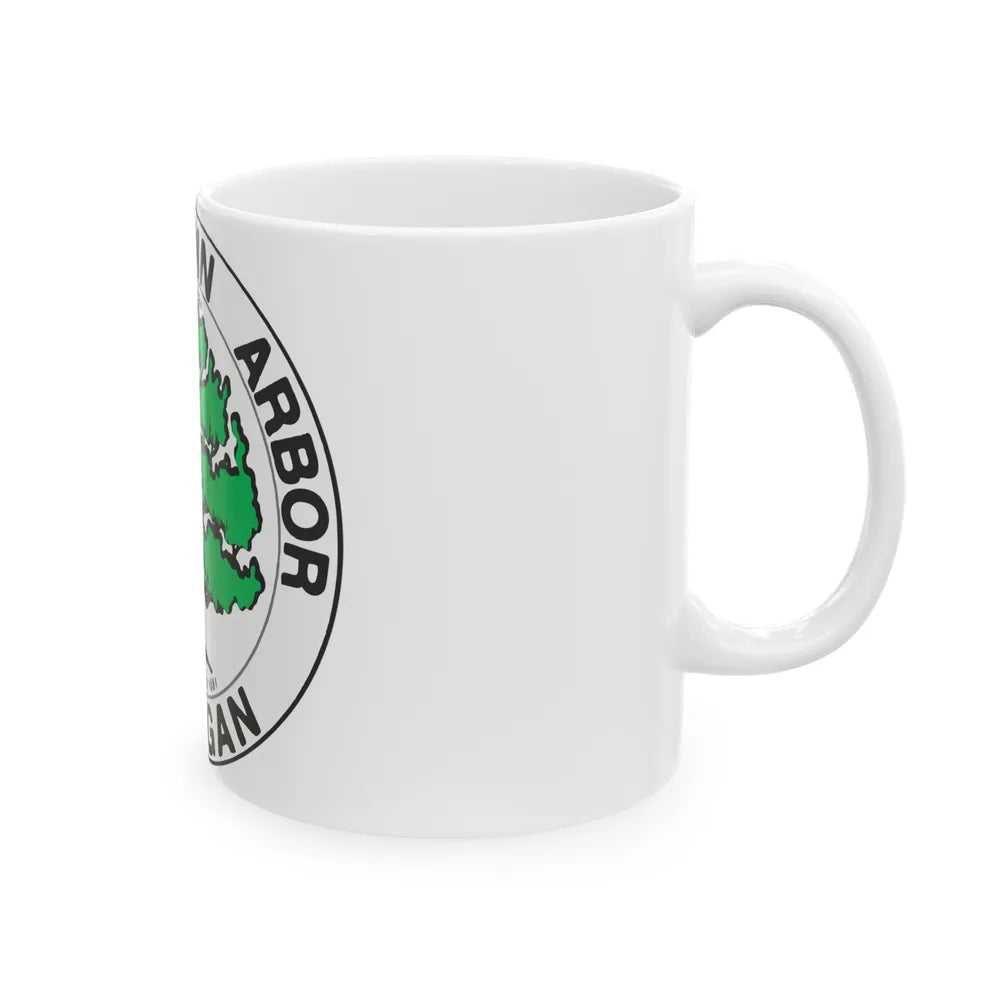 Seal of Ann Arbor Michigan - White Coffee Mug-Go Mug Yourself