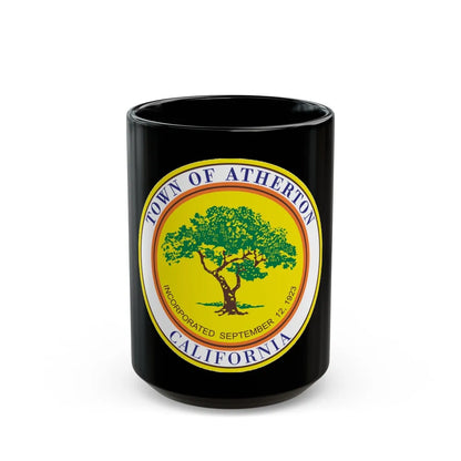 Seal of Atherton California - Black Coffee Mug-15oz-Go Mug Yourself