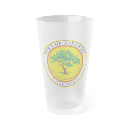 Seal of Atherton California - Frosted Pint Glass 16oz-16oz-Frosted-Go Mug Yourself