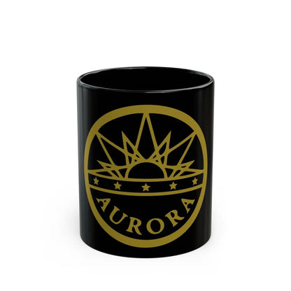 Seal of Aurora Colorado - Black Coffee Mug-11oz-Go Mug Yourself