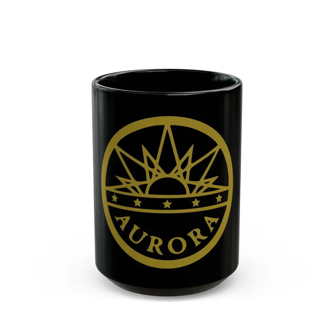 Seal of Aurora Colorado - Black Coffee Mug 15oz - Go Mug Yourself