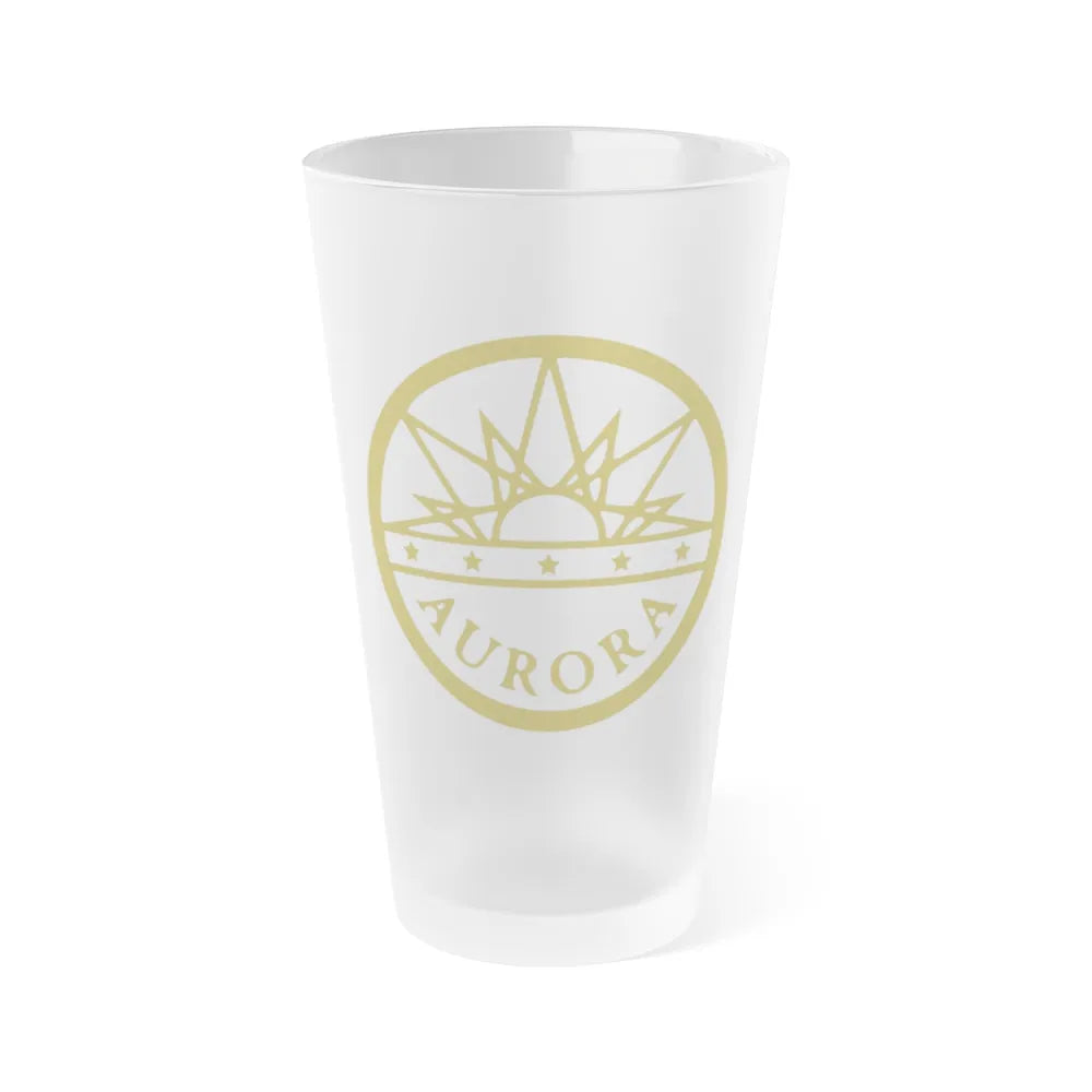 Seal of Aurora Colorado - Frosted Pint Glass 16oz-16oz-Frosted-Go Mug Yourself