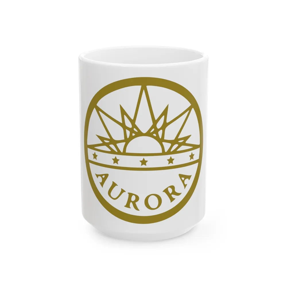 Seal of Aurora Colorado - White Coffee Mug-15oz-Go Mug Yourself