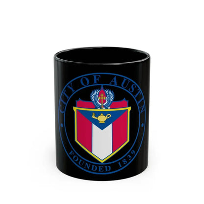 Seal of Austin TX - Black Coffee Mug 11oz - Go Mug Yourself