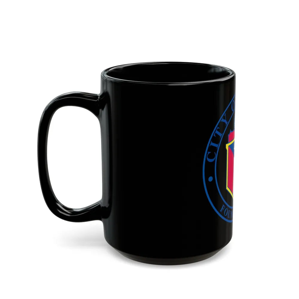 Seal of Austin TX - Black Coffee Mug-Go Mug Yourself